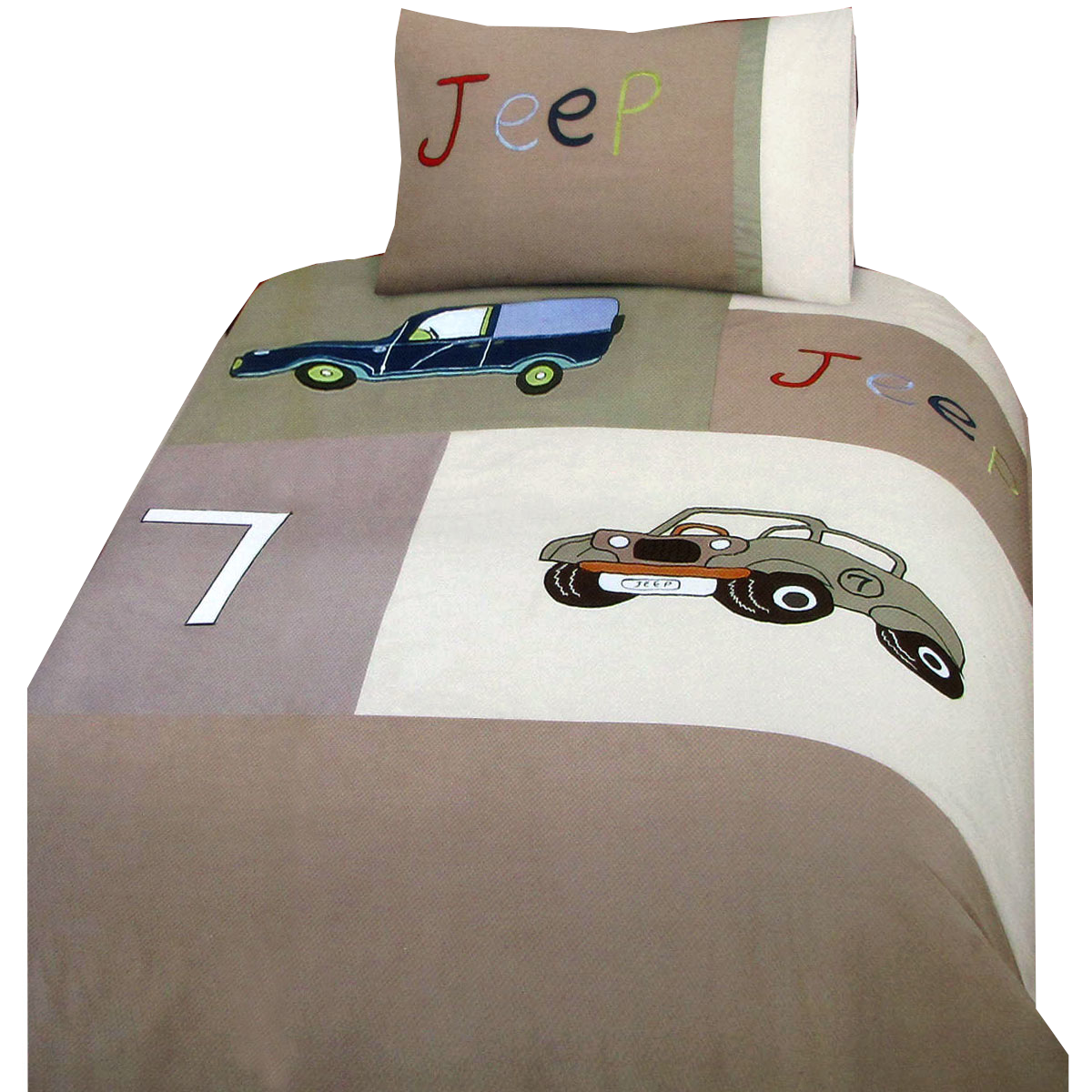 Jeep Classics Embroidered Quilt Cover Set Single Quilt Covers