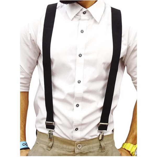 Jewellery Solid Suspenders Y Shape With 3 Clips For Men Women Suspenders/Braces
