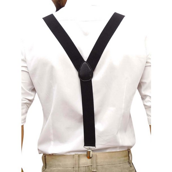 Jewellery Adjustable Solid Suspenders Y Shape With 3 Clips For Men And Women