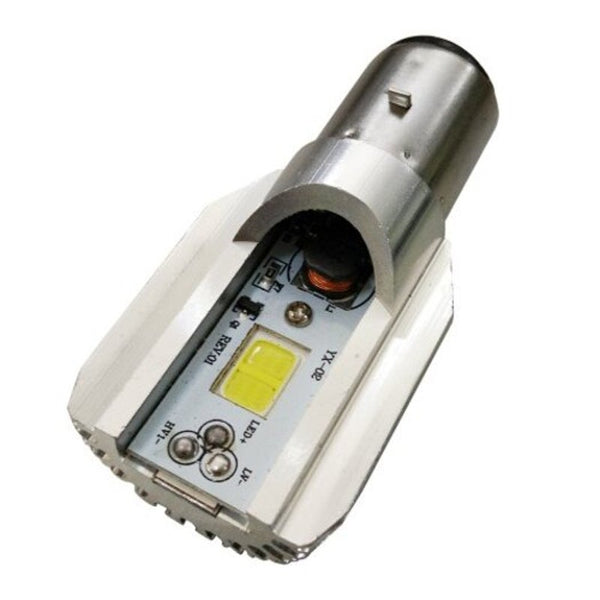 Ba20d Dc 6V 80V Led Motorcycle Head 12W 1200Lm 6000K Silver Cold White Light Bulbs