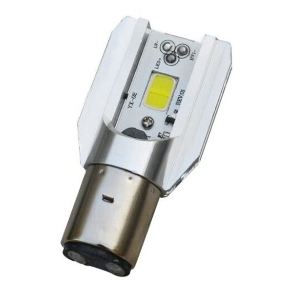 Ba20d Dc 6V 80V Led Motorcycle Head 12W 1200Lm 6000K Silver Cold White Light Bulbs