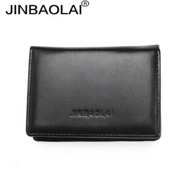Fashion Pu Leather Men Business Card Holder Wallet Black Wallets