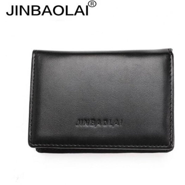 Fashion Pu Leather Men Business Card Holder Wallet Black