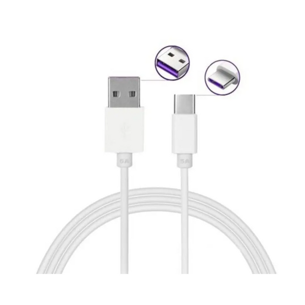 Usb Type C 5A Fast Charge Sync Data Cable White