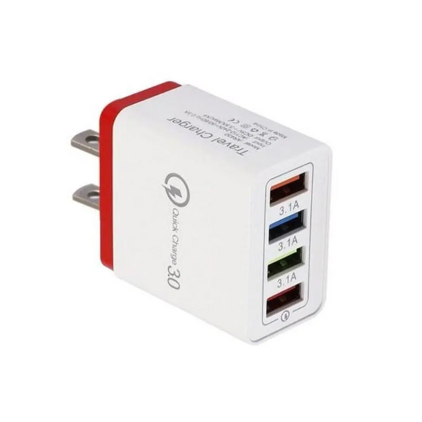 Jofloqc3.0 5V / 3.5Afast Charge 4 Port Usb Power Travel Charger Wall Adapter Red Chargers & Cradles