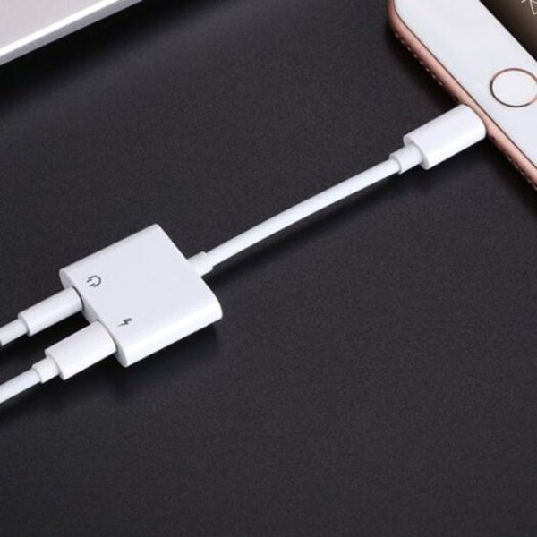 Joyroom Convenient Audio Converter White Double 8Pin Cables & Adapters