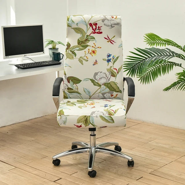 Office Chair Cover Large Non Slip Rotating Seat Case Universal Armrest Protector Chair Covers