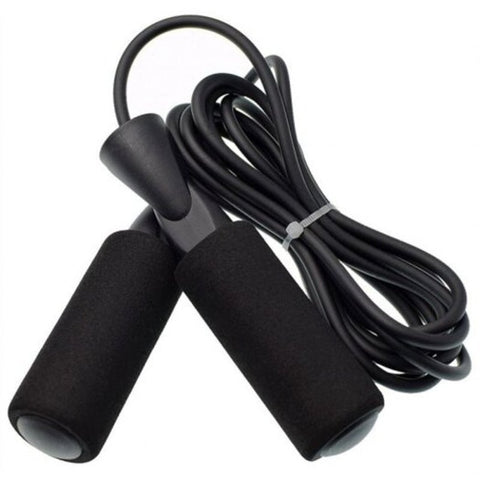 Jump Rope Adjustable For Fitness Boxing Double Black