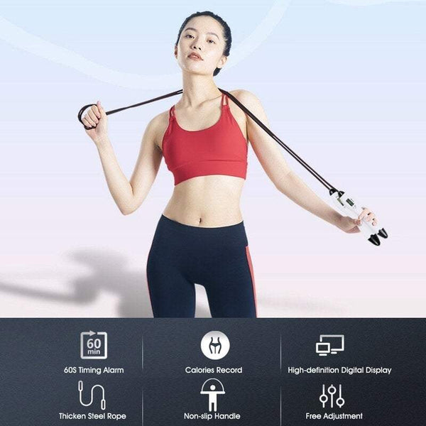 Skipping Ropes Jump Cable Digital Display Counting Calorie Fitness Exercise Training Gym Sports For Kids Adults With Timer Skip Jump Ropes