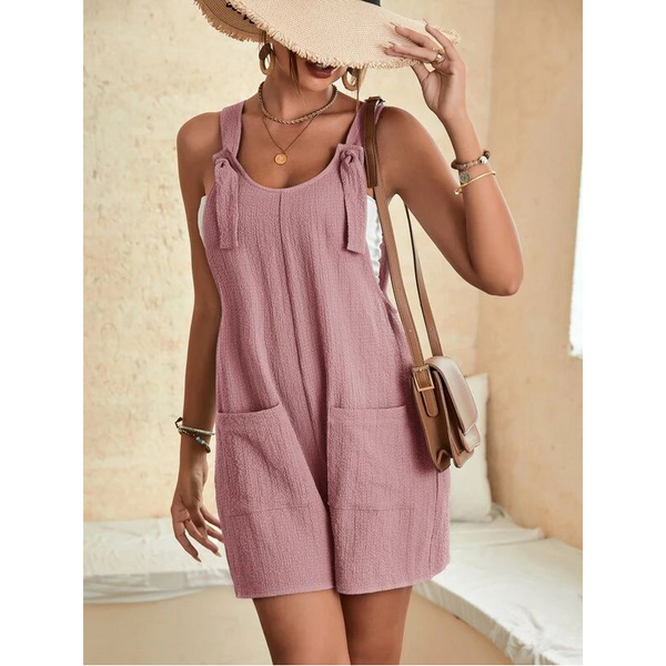 Jumpsuits Rompers Fashion Summer Style Shorts Solid Color Overalls With Pockets Jumpsuits Rompers & Playsuits