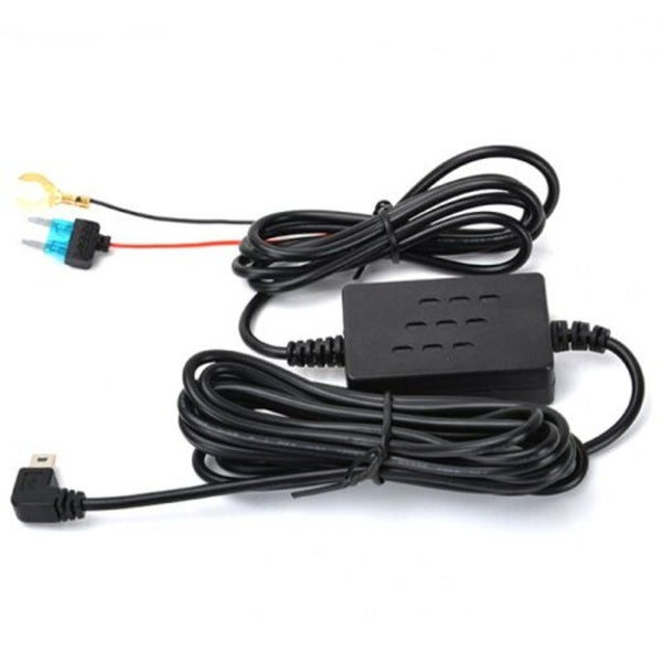 F20 Dc 12 / 24V 5V 2.5A 3M Mini Usb Hard Wire Kit For Dash Cam Rearview Mirror Camera Gps Car Charger Auto Charging Hour Surveillance Black