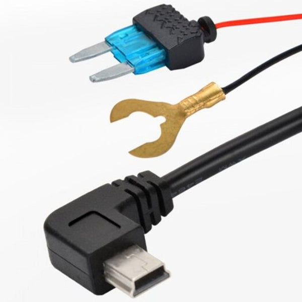 F20 Dc 12 / 24V 5V 2.5A 3M Mini Usb Hard Wire Kit For Dash Cam Rearview Mirror Camera Auto Charging Hour Surveillance Black Other Car Video