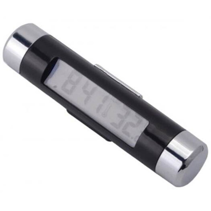 K01 Car Electronic Thermometer Luminous Clock Black Other Clocks