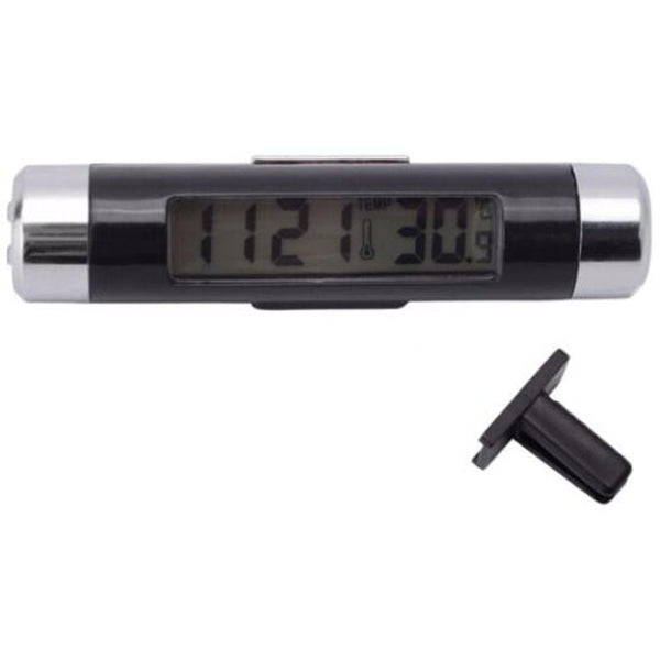 K01 Car Electronic Thermometer Luminous Clock Black Other Clocks