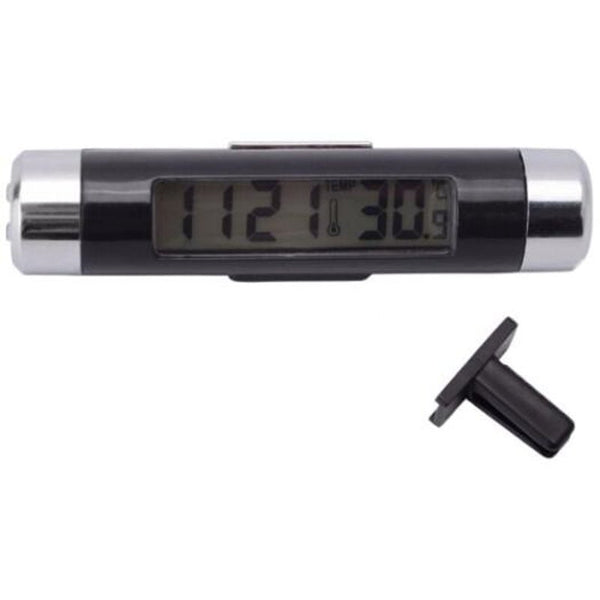 K01 Car Electronic Thermometer Luminous Clock Black