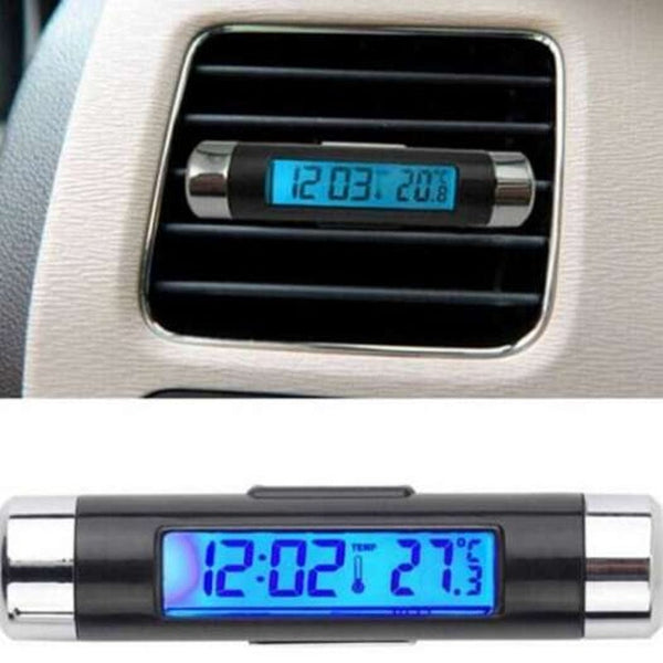 K01 Car Electronic Thermometer Luminous Clock Black Other Clocks