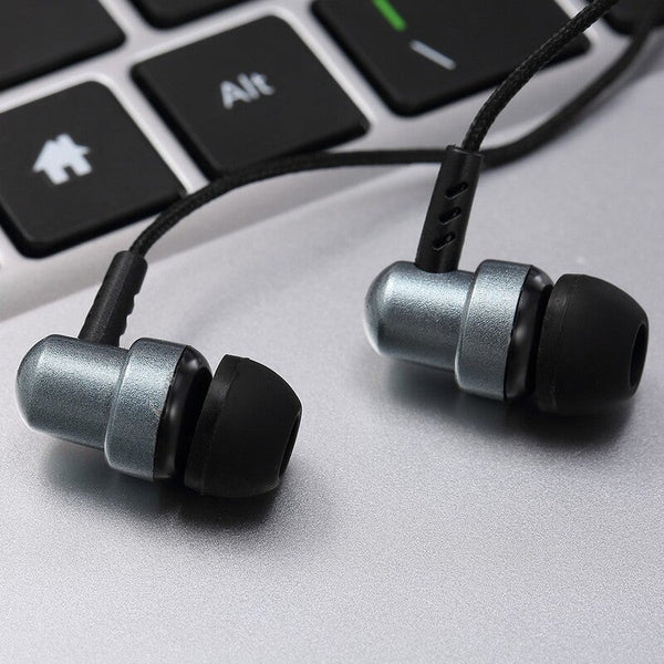 K2 3.5Mm Wired Headphones In Ear Headset Stereo Music Earphone Smart Phone Earpiece Earbuds Line Control / Microphone Gray Wired Earphones