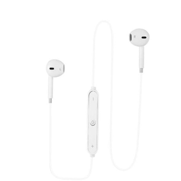 K30 Universal Wireless Sports Bluetooth White Wired Earphones