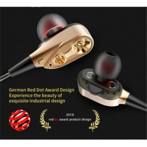 K8 Double Speaker In Ear Action Line Control With Wheat Game Headphones Black