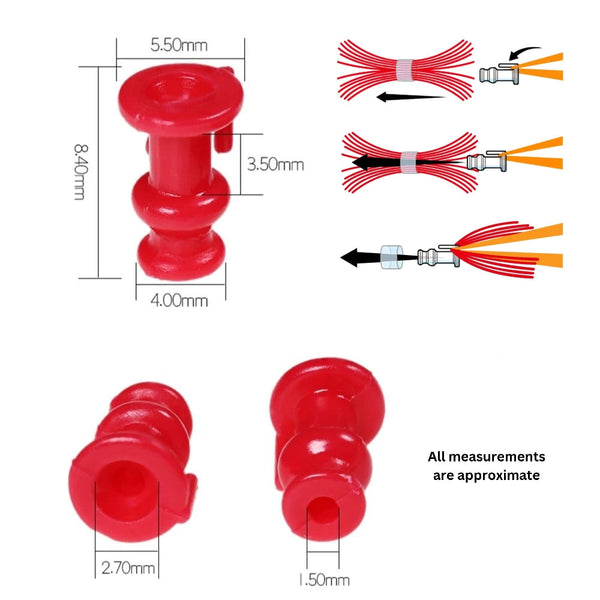 Artizan Red Kabura Skirt Body Qty 50 Baits & Lures