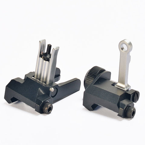 Kac300 Style 300M Metal Flip Up Front Rear Sight Set For Picatinny Rail Machine Cnc Aiming Folding Iron Other Cameras Accessories