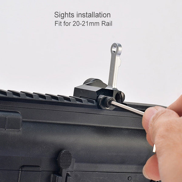 Kac300 Style 300M Metal Flip Up Front Rear Sight Set For Picatinny Rail Machine Cnc Aiming Folding Iron Other Cameras Accessories