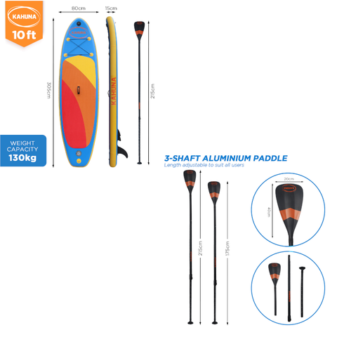 Kahuna Hana Inflatable Stand Up Paddle Board 10Ft W/ Isup Accessories
