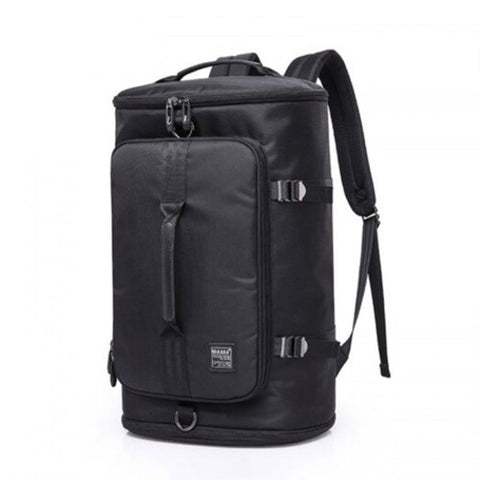 Multifunctional Travel Backpack Large Capacity Storage Teenager Waterproof Bag Black 15 Inches