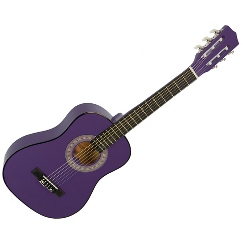 Karrera 34In Acoustic Children No Cut Guitar - Purple