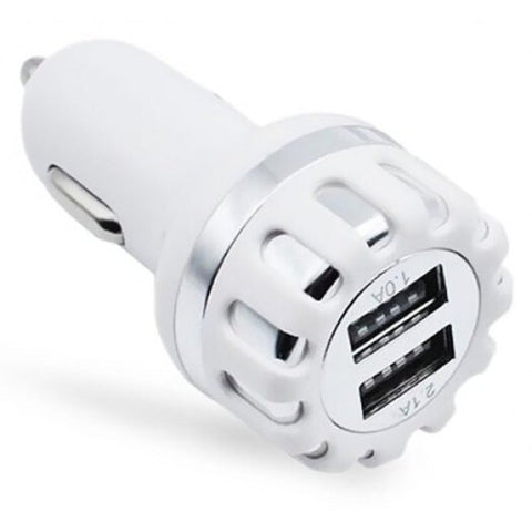 Kc07 Dual Usb Ports Cigar Lighter Power Supply Car Charger Silver