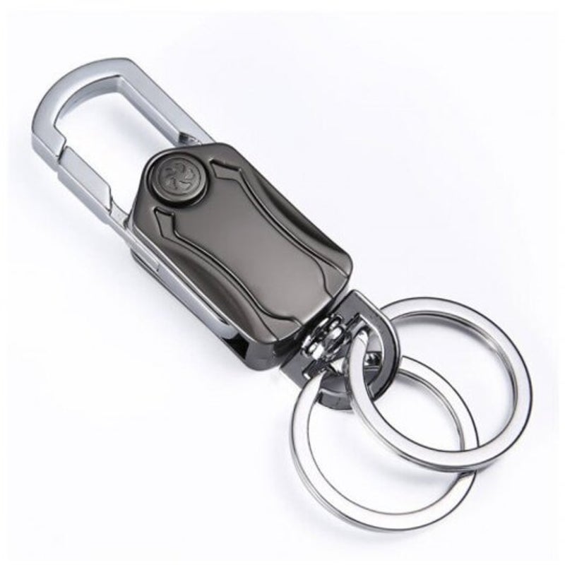 Key Chain Fingertip Stainless Steel Keychain Gyro Bottle Opener Black Keyrings
