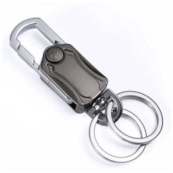 Key Chain Fingertip Stainless Steel Keychain Gyro Bottle Opener Black Keyrings