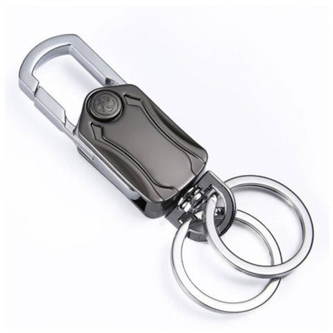 Key Chain Fingertip Stainless Steel Keychain Gyro Bottle Opener Black Keyrings