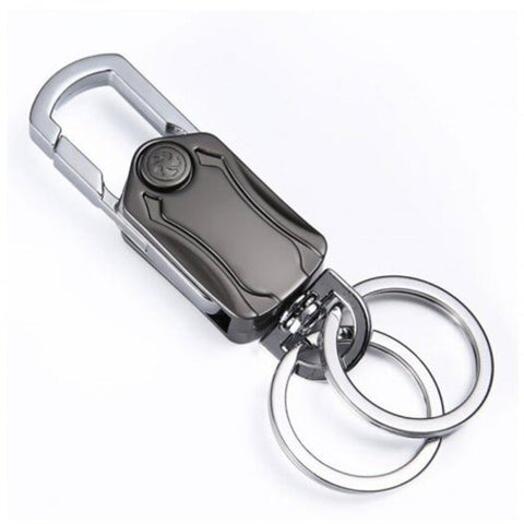 Key Chain Fingertip Stainless Steel Keychain Gyro Bottle Opener Black