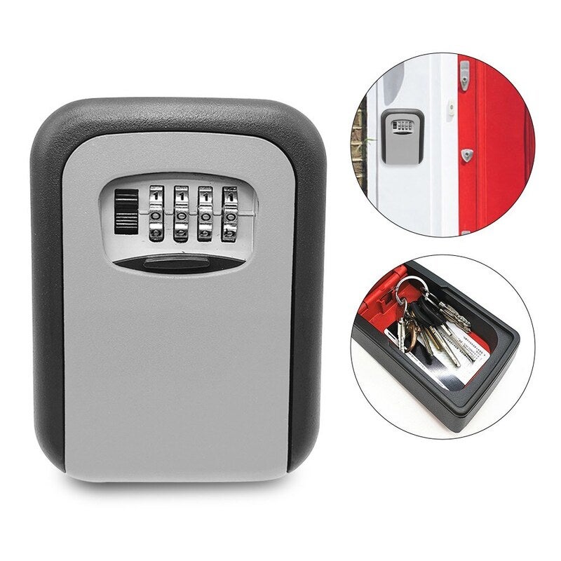 Key Storage Lock Box Grey Key Safes Boxes & Hideaways