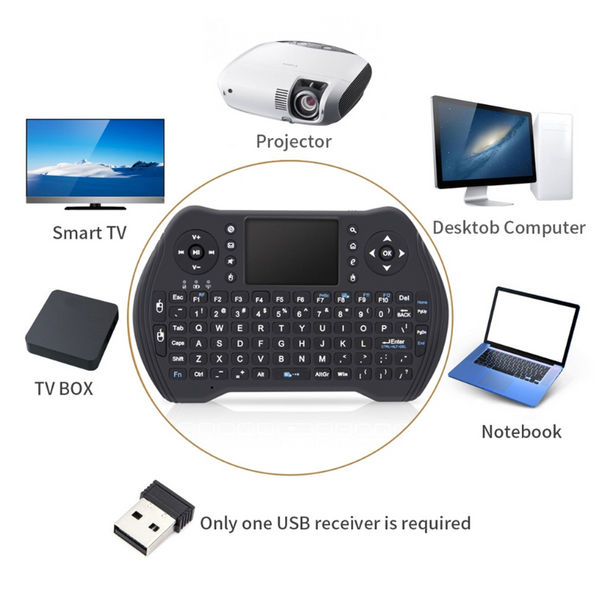 M10s 2.4Ghz Mini Wireless Keyboard For Android Smart Tv Box Pc Black Keyboards & Keypads