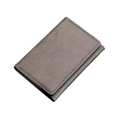 Khaki 3 In 1 Magnetic Wallet For Magsafe Slim Pu Leather Card Holder With Kickstand Travel Wallets