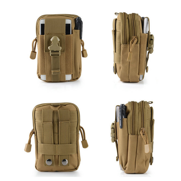 Men Tactical Molle Pouch Belt Waist Pack Bag Small Pocket Military Running Travel Camping Bags Soft Back Waist Packs & Bags