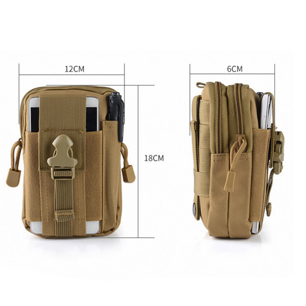 Men Tactical Molle Pouch Belt Waist Pack Bag Small Pocket Military Running Travel Camping Bags Soft Back