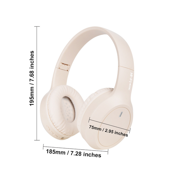 Khaki Over Ear Wireless Immersive Sound 360° Surround Sound Headphones