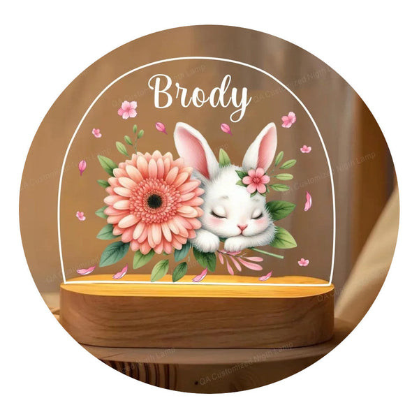 Personalized Little One Birth Night Light Custom Name Animal Giraffe Lion Gift Lamp For Bedroom Night Lights