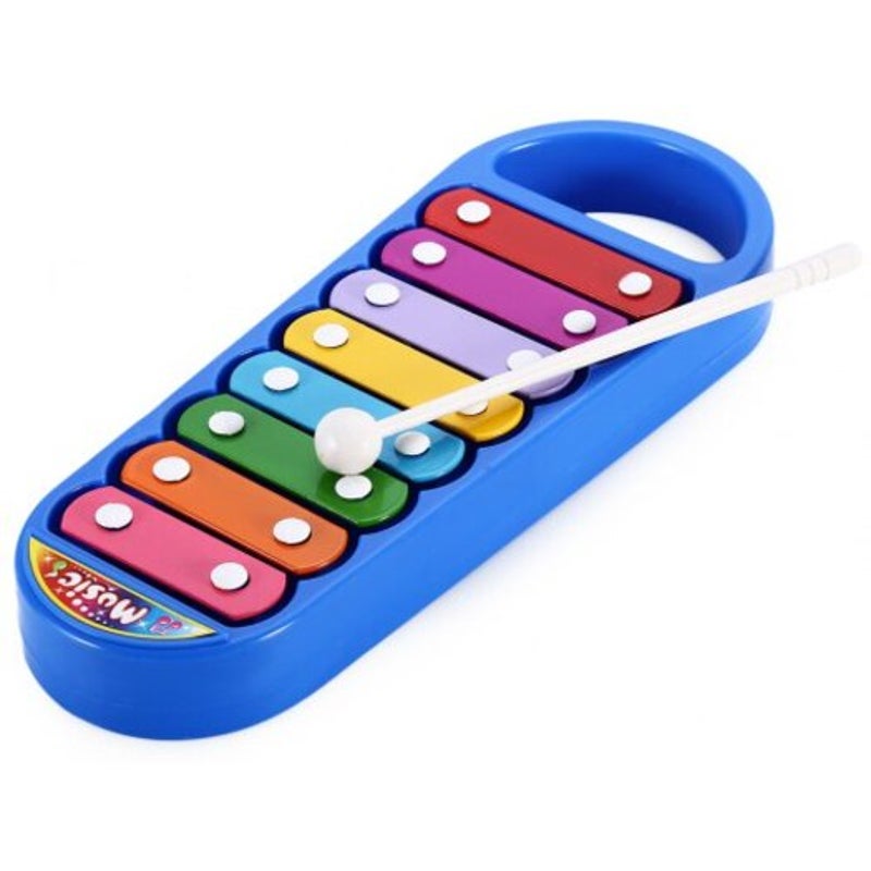 Little One Xylophone 8 Notes Musical Instrument Toy Blue Educational Toys