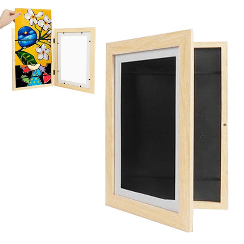 Kids Art Frames Wooden Artwork Display Holds Up To 150 Sheets Of A4 Paper