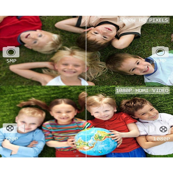 Little Ones Camera Mini Rechargeable 18Mp Hd Children Shockproof Camcorder Toys With 2'' Screen 32 Gb Sd Card Toddler 1080P Video Digital Camcorders