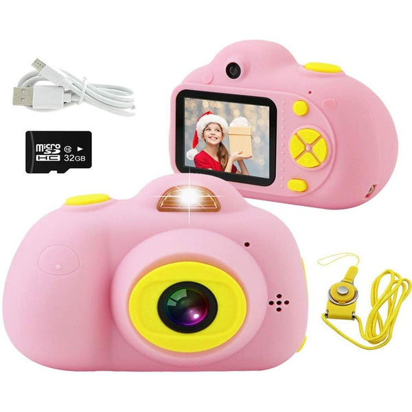 Little Ones Camera Mini Rechargeable 18Mp Hd Children Shockproof Camcorder Toys With 2'' Screen 32 Gb Sd Card Toddler 1080P Video Digital Camcorders