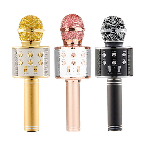 Kids Bluetooth Wireless Karaoke Microphone With Led Lights Karaoke Microphones