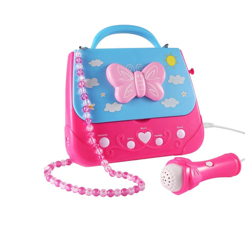 Kids Portable Karaoke Machine Player Musical Bag With Microphone For Girls Boys