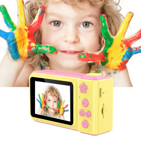 Children's Mini Digital Camera Creative Toy Kids 1080P 2 Inch Toddler Pink