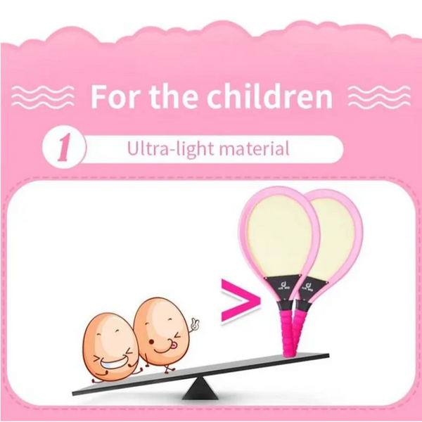 Kids Tennis Racket Set Nbr Badminton Play Game Toy At The Beach Lawn Racquets