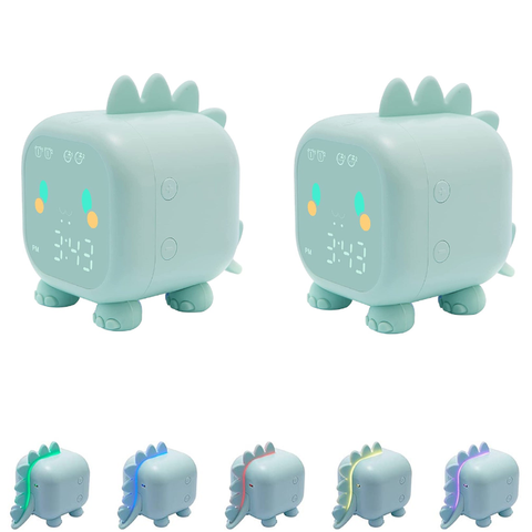 Kids Mini Dinosaur Digital Alarm Clock Toddler Sleep Trainer With Alarm Clocks & Clock Radios